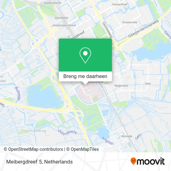 Meibergdreef 5 kaart