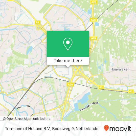 Trim-Line of Holland B.V., Basicweg 9 kaart