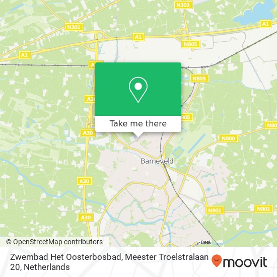 Zwembad Het Oosterbosbad, Meester Troelstralaan 20 kaart