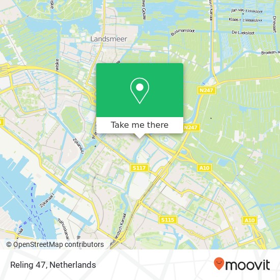 Reling 47, 1034 NC Amsterdam kaart