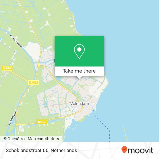Schoklandstraat 66, 1131 KX Volendam kaart