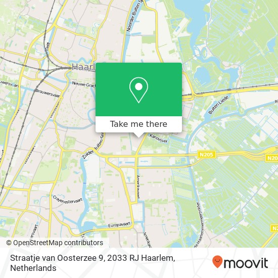 Straatje van Oosterzee 9, 2033 RJ Haarlem kaart