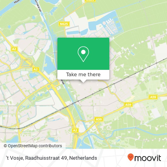 't Vosje, Raadhuisstraat 49 kaart