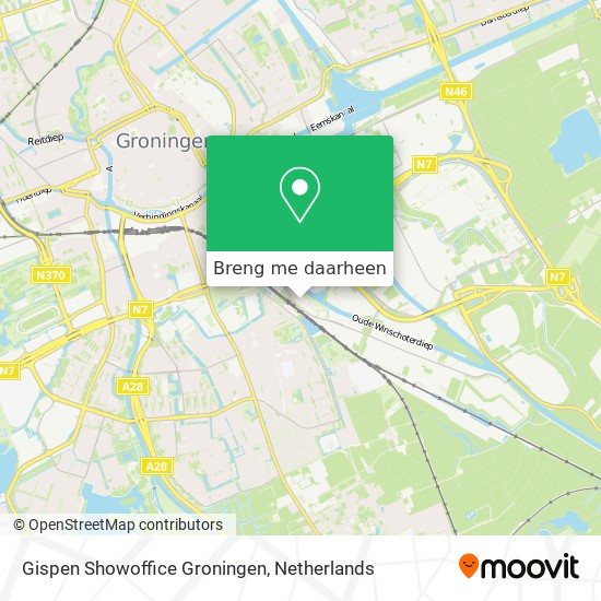 Gispen Showoffice Groningen kaart