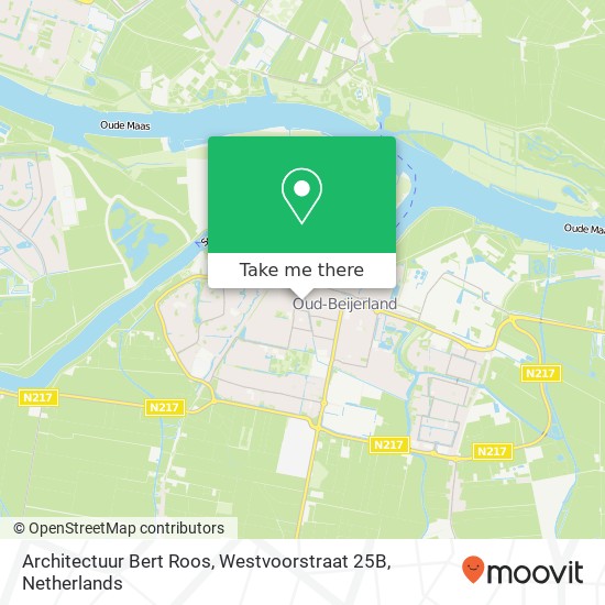 Architectuur Bert Roos, Westvoorstraat 25B kaart