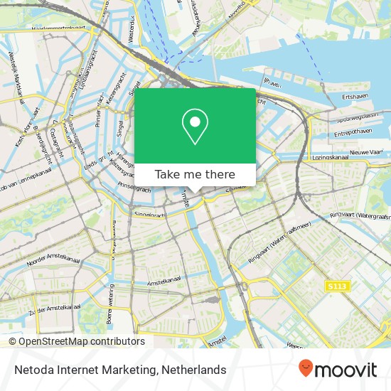 Netoda Internet Marketing, Sarphatistraat 51 kaart