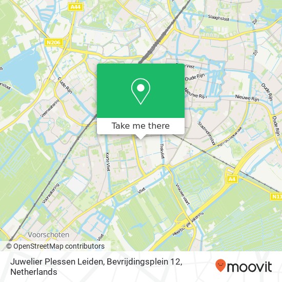 Juwelier Plessen Leiden, Bevrijdingsplein 12 kaart