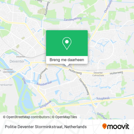 Politie Deventer Storminkstraat kaart