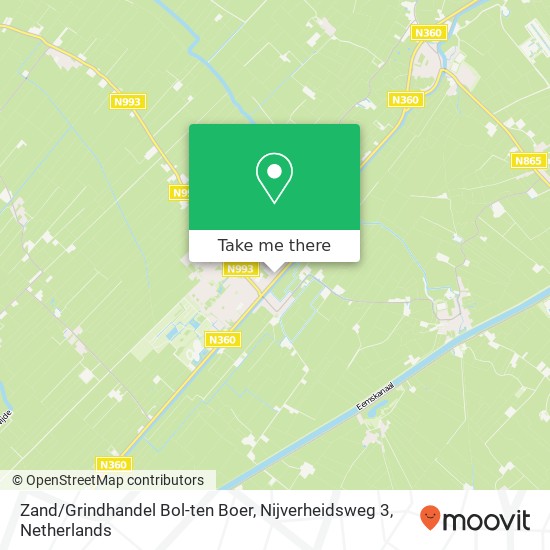 Zand / Grindhandel Bol-ten Boer, Nijverheidsweg 3 kaart