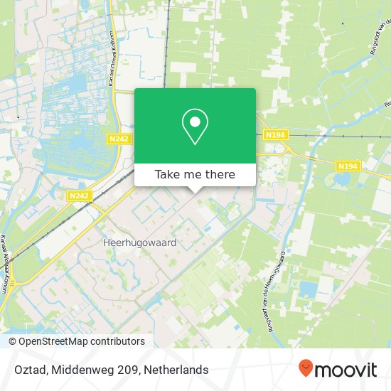 Oztad, Middenweg 209 kaart