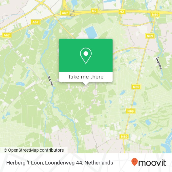 Herberg 't Loon, Loonderweg 44 kaart