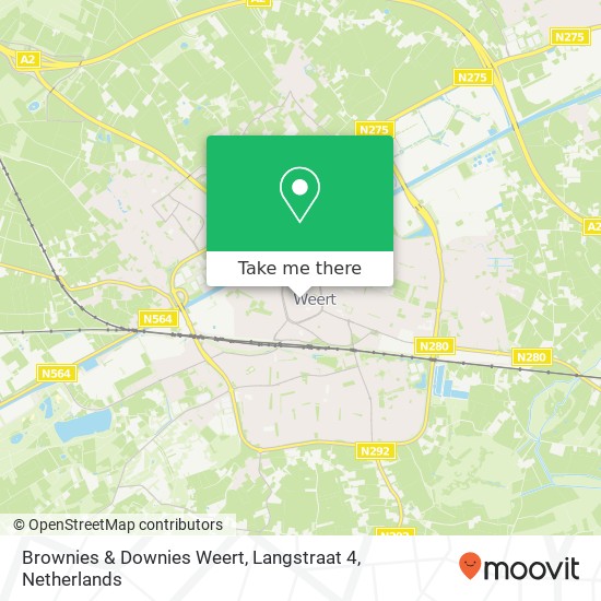 Brownies & Downies Weert, Langstraat 4 kaart