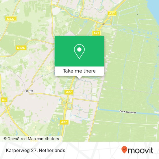 Karperweg 27, 3755 KM Eemnes kaart