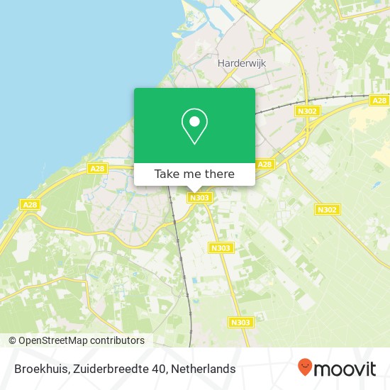 Broekhuis, Zuiderbreedte 40 kaart