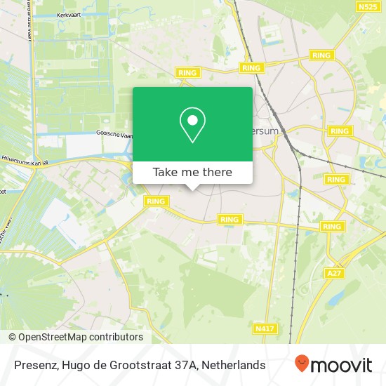 Presenz, Hugo de Grootstraat 37A kaart