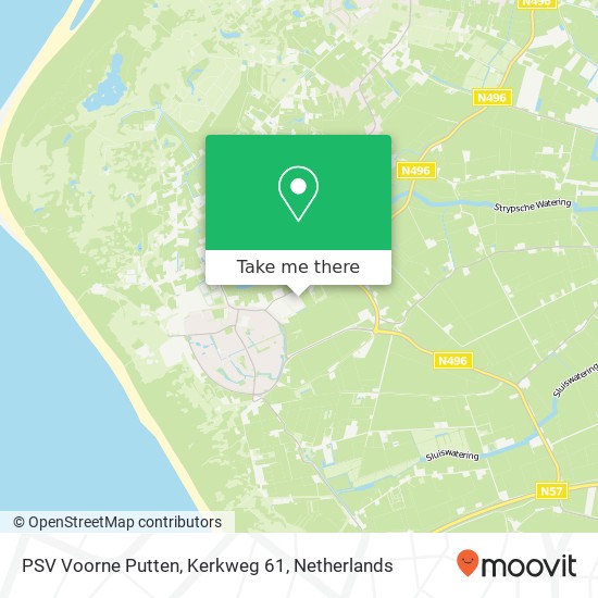 PSV Voorne Putten, Kerkweg 61 kaart