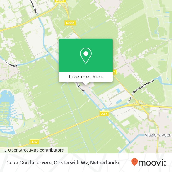 Casa Con la Rovere, Oosterwijk Wz kaart