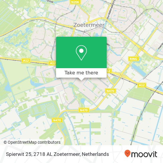 Spierwit 25, 2718 AL Zoetermeer kaart