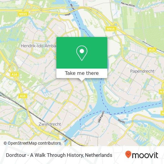 Dordtour - A Walk Through History kaart
