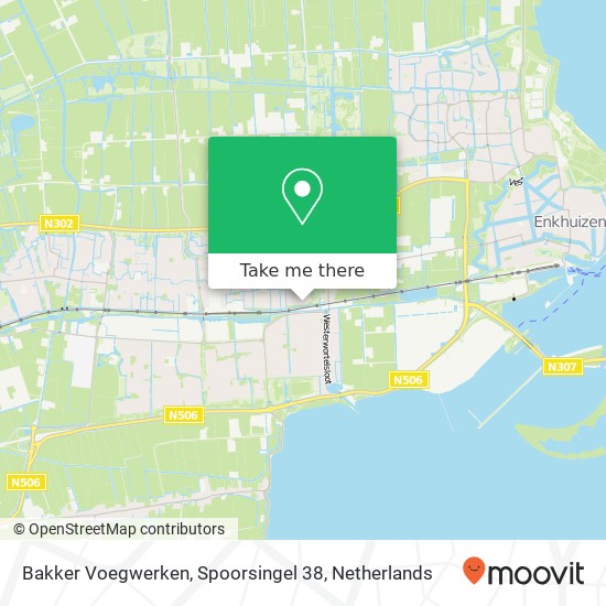 Bakker Voegwerken, Spoorsingel 38 kaart