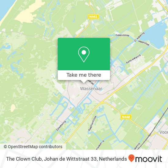 The Clown Club, Johan de Wittstraat 33 kaart