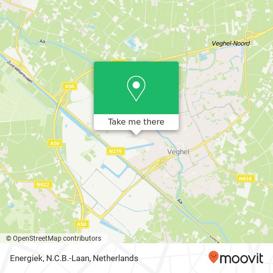 Energiek, N.C.B.-Laan kaart