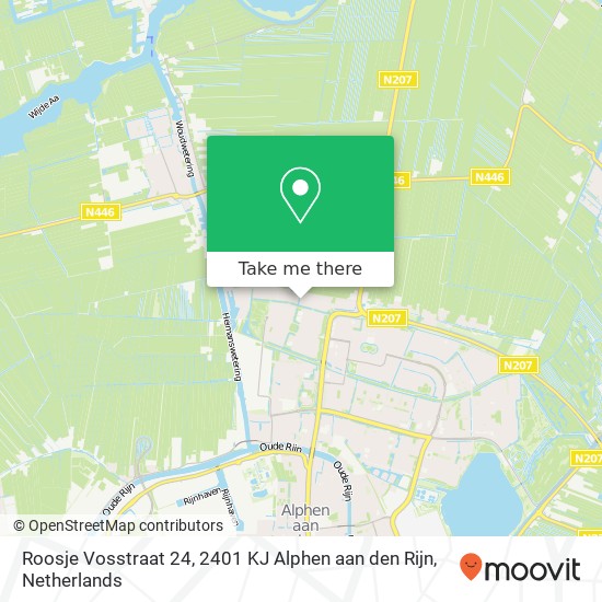 Roosje Vosstraat 24, 2401 KJ Alphen aan den Rijn kaart