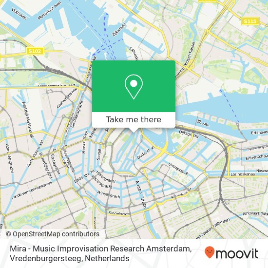 Mira - Music Improvisation Research Amsterdam, Vredenburgersteeg kaart