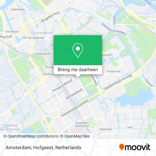 Amsterdam, Hofgeest kaart