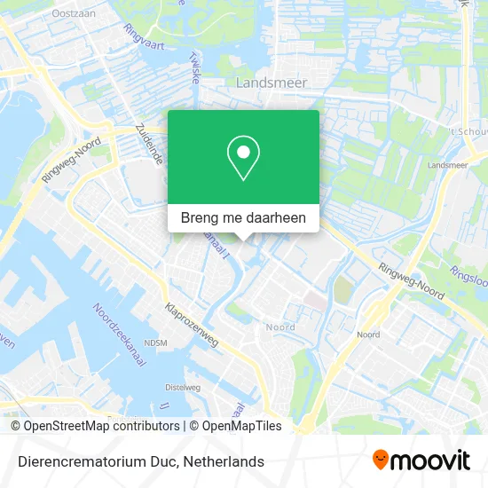 Dierencrematorium Duc kaart