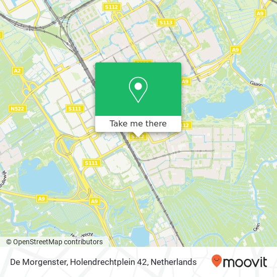 De Morgenster, Holendrechtplein 42 kaart