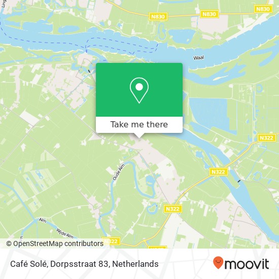 Café Solé, Dorpsstraat 83 kaart