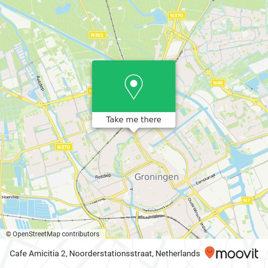 Cafe Amicitia 2, Noorderstationsstraat kaart