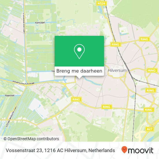 Vossenstraat 23, 1216 AC Hilversum kaart