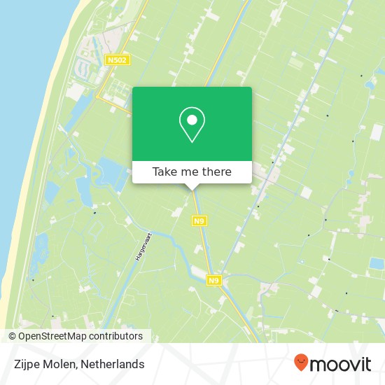 Zijpe Molen kaart