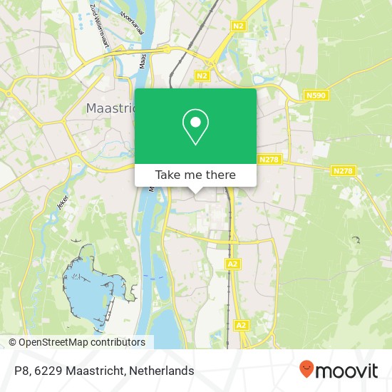 P8, 6229 Maastricht kaart