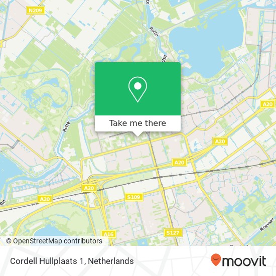Cordell Hullplaats 1, 3068 VA Rotterdam kaart