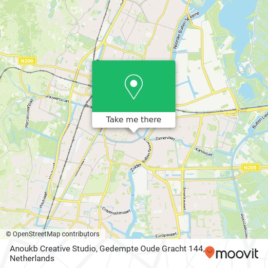 Anoukb Creative Studio, Gedempte Oude Gracht 144 kaart