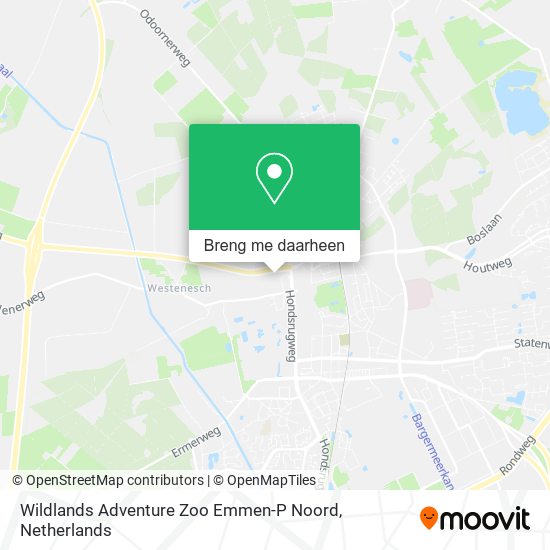 Wildlands Adventure Zoo Emmen-P Noord kaart