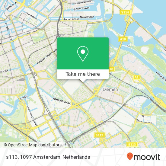 s113, 1097 Amsterdam kaart