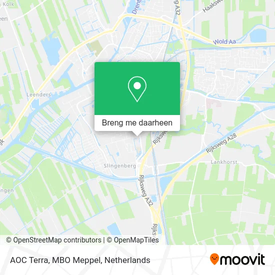 AOC Terra, MBO Meppel kaart