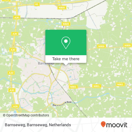 Barnseweg, Barnseweg kaart