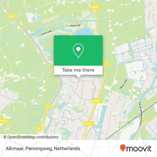 Alkmaar, Penningweg kaart