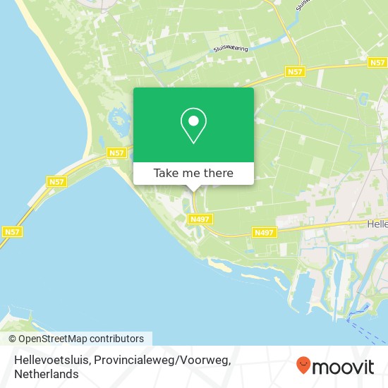 Hellevoetsluis, Provincialeweg / Voorweg kaart