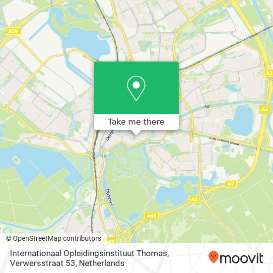 Internationaal Opleidingsinstituut Thomas, Verwersstraat 53 kaart