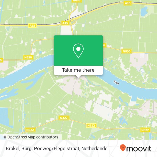 Brakel, Burg. Posweg / Flegelstraat kaart