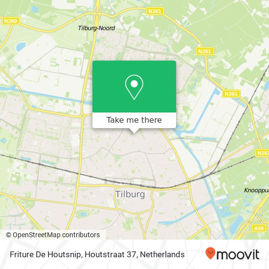 Friture De Houtsnip, Houtstraat 37 kaart