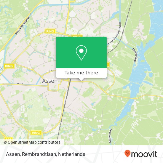 Assen, Rembrandtlaan kaart