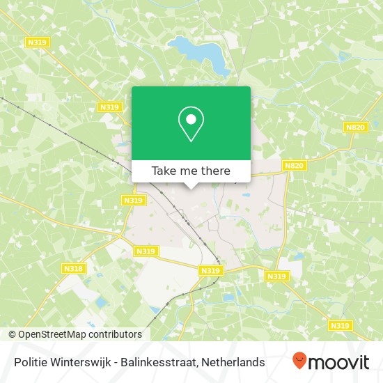 Politie Winterswijk - Balinkesstraat kaart