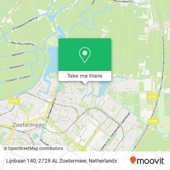 Lijnbaan 140, 2728 AL Zoetermeer kaart